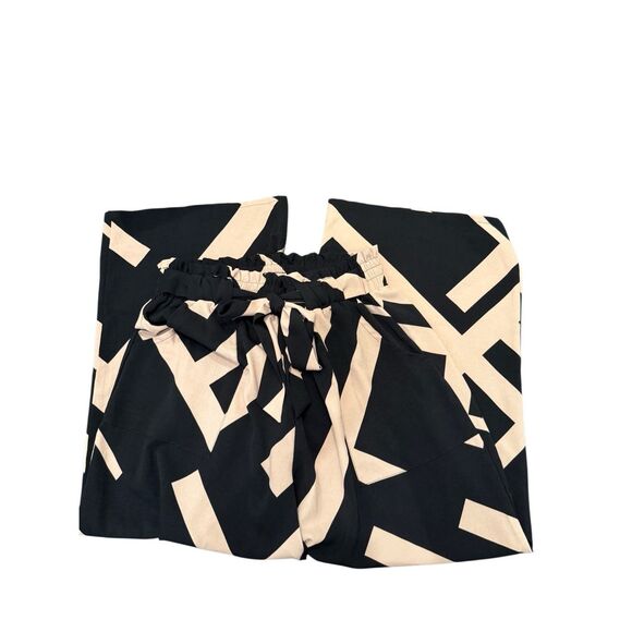 Olrik Flowy black and Cream Pants- size XL - Picture 1 of 7